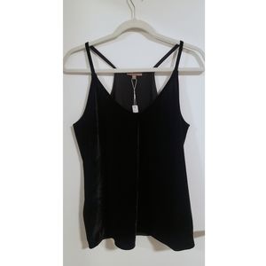 Lilla P Black Velvet V-Neck Camisole